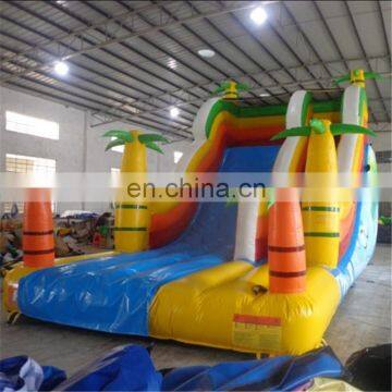 tropical jungle cheap slide palm coconut tree island inflatable cooler