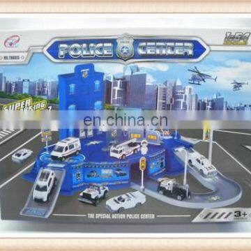 police center plastic parking garage toy