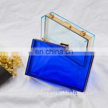 2017 fashion acrylic transparent evening clutch bag shoulder bag for ladies