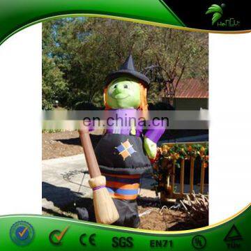 Custom Design Durable PVC Inflatable Halloween Witch For Holiday