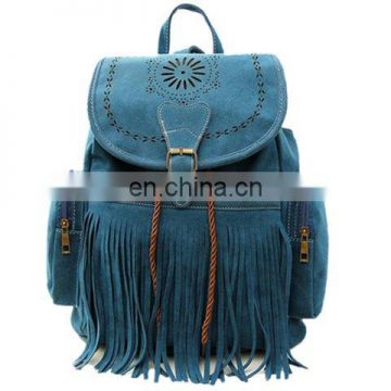 Retro Engraving and Fringe Design Women's Satchel