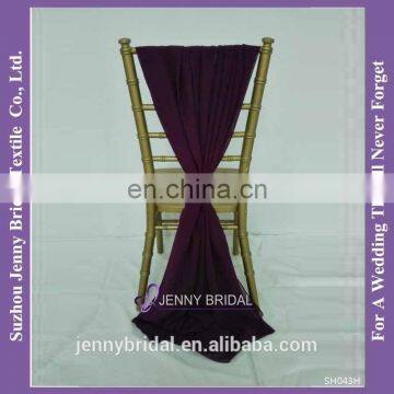 SH043H wholesale chiffon purple chair covers