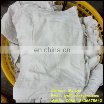 white industrial cleaning cotton rags recyled 100% cotton wipers rag hot sale wiping rags in bales