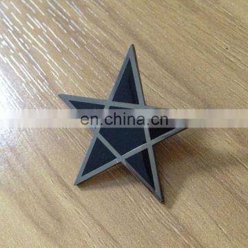 Wholesale enamel black star shape metal lapel pin