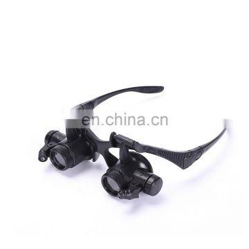 10X 15X 20X 25X Optical Lens LED Light Glasses Magnifier