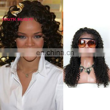 Youth Beauty Hair 2017 lace front wig brazilian hair in deep curl factory price natural looking wig brazilian virgin hair