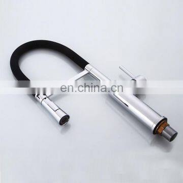 High Technology Polishing Plated Flexible Hose Pull Out Kitchen Mixer Faucet photo-4