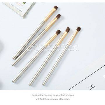 Hot 5pcs Horsehair Portable High Quality Makeup Brush Eyeshadow Brush Nose Contouring Brush Blending Brush OEM Customized