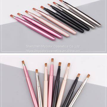 Portable Mini Lip Brush Cosmetics Retractable Brush photo-2