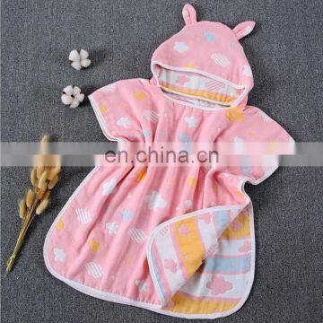 INS Hot 100% Cotton Muslin Baby Bath Towel photo-5