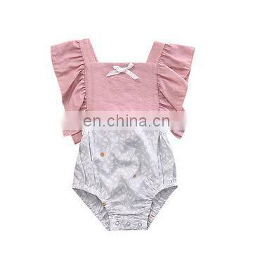Newborn Baby Clothes Sets Baby Plain White Romper Baby Stripe Romper photo-5