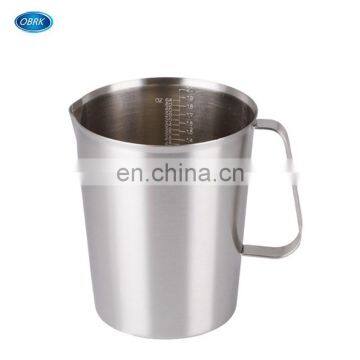 New Stainless Steel Cup Graduated Glass Liquid Measuring Cups 500/1000/2000ML