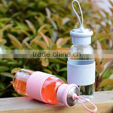 double wall glass bottle/clear glass bottle