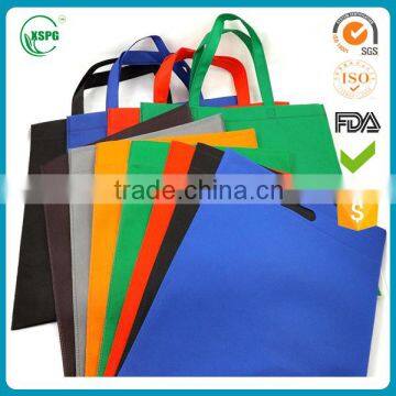 Green big size one color two sides printing non woven bag for wholesale