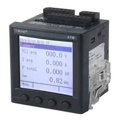 Accurate Acrel APM830/MD82 three phase smart digital panel power meter/ multifunction programmable energy meter CE/with 8DI+2DO