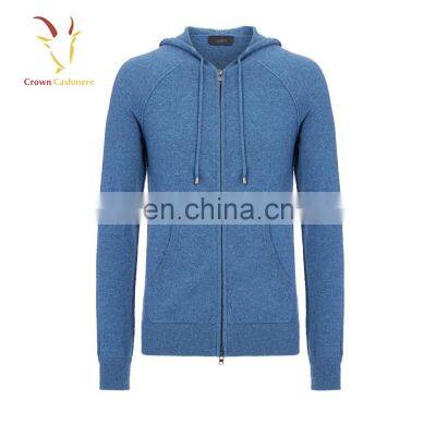 Mens Cashmere Cardigan With Zipper And Hoodie photo-4