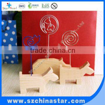 Wood Horse Shape Base Customized Design Holder Place Card Holder photo-3