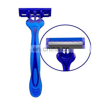 Wholesale Face Razor Fashionable Rubber Handle Disposable Men Shavers Stainless Steel Blade Shaver photo-2