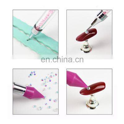 New Design Nail Art Picker Nail Art Dual-ended Dotting Pencil Wax Head Pick Up Rhinestone Picker photo-4