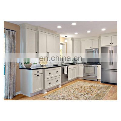 Classical European solid wood kitchen cabinet modern