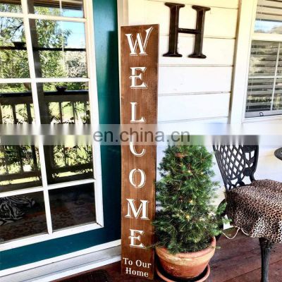 new design rustic style front door welcome home sign