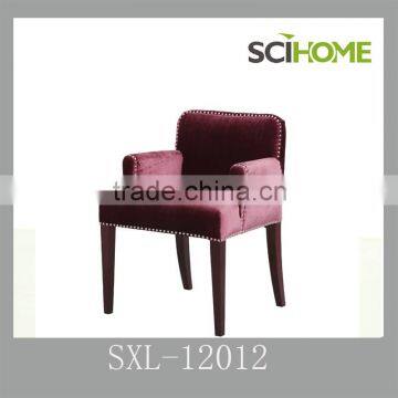 dining set modern red nail-head arm single chair