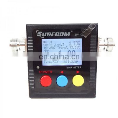 SW102 125-520Mhz SURECOM Digital VHF UHF Frequency Counter SWR Power Meter for Handheld Radio