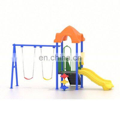 Happy Color Kindergarten Children Play House Set Plastic Outdoor Playground Equipment With Slide for Kids 5-10 Kids 1 Years photo-2
