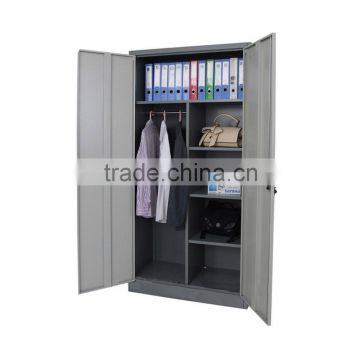 Commerical Furniture Lockable Metal 2 Door Wardrobe Cabinet