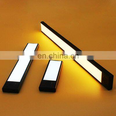 USB Rechargeable Magnetic LED Under Cabinet Lights With PIR Motion Sensor Night Lights For Indoor Bedroom