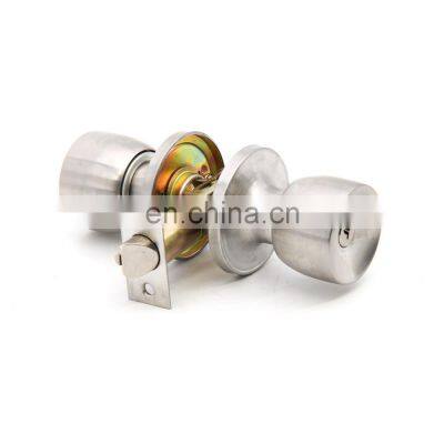 Best selling stainless steel 201/304 US32D tubular door knob lockset keyed entry privacy passage door lock knob lock