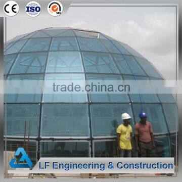 Modular steel building glass dome