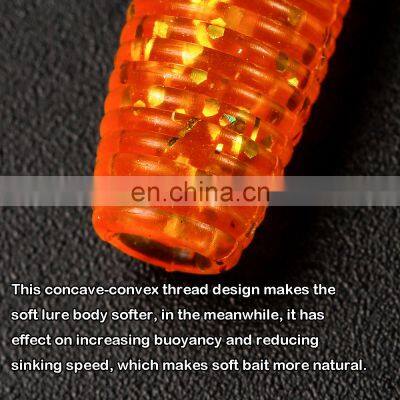 JOHNCOO Rubber Fishing Lure 50mm 1.3g Custom Fishing Lures Saltwater Webass Fishing Lure