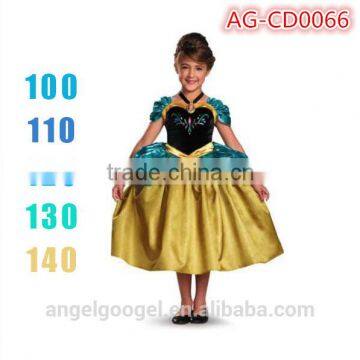 orange dress kids feather dress AG-CD0066