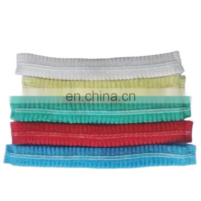 Disposable hygiene head cap with elastic