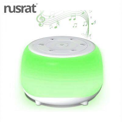 White Noise Machine for Sleeping Baby Adults Kids Sound Therapy Machine Baby Soother Noise Maker with Night Light & Timer,