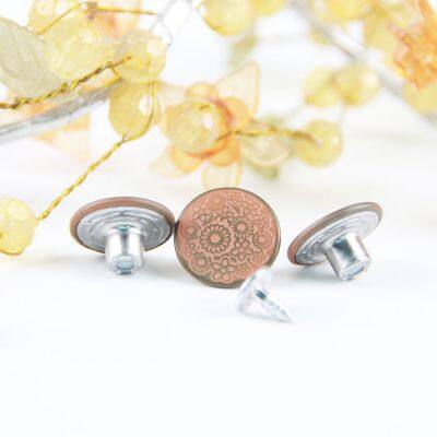 New Style High Quality Classic 17mm Accessories and Rivets Custom Logo Denim Metal Tack Jeans Button for Jeans photo-2