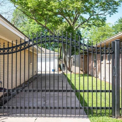 Powder Coated Wrought Iron Main Gate and Garden Fence for Houses photo-3