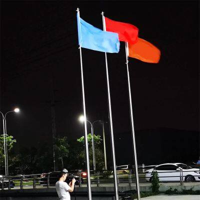 Tapered Manual 304 Stainless Steel Flagpole, Customized Thickened Wind-Resistant and Rust-Proof Flagpole for Schools and Enterprises