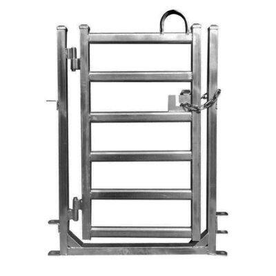 Porte pour moutons en acier galvanisé durable de 1,1 m X 0,5 m avec 6 rails et balustrade, équipement pour bétail