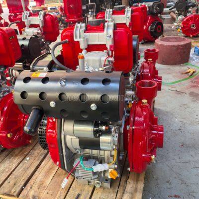 Cold Air Single Cylinder Diesel Engine Centrifugal Pump Movable Diesel Fire Pump photo-3