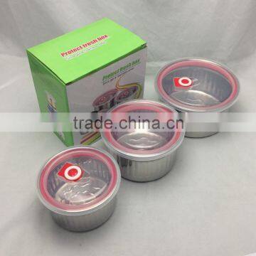 Stainless steel New Design airtight food container Fresh box set