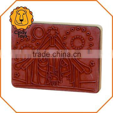 Wooden Rubber Stamps Nativity Scene 1 Pcs for Christmas photo-2