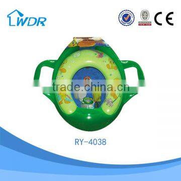 Bathroom accessory soft PVC small decorated kids family western toilet lid