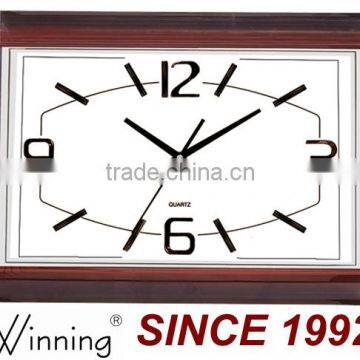2014 Hot Sale Plastic Material Wooden Clock