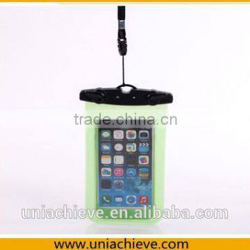 Case for IPhone 6s/6s Plus Fashion Summer Mobile Phone PVC Waterproof Bag With Waist Belt And Lanyard Green