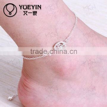 Factory wholesale simple anklets ankle bracelet charm foot jewelry display