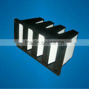 High efficiency gas turbine air intake filter