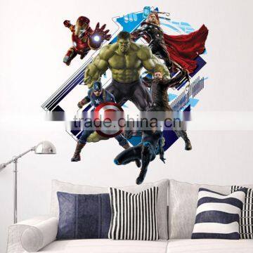 Super Hero Avengers Hulk Peel and Stick Wall Sticker Kids Room Stickers Cartoon Decals Home Decor Wallpaper Poster Y007