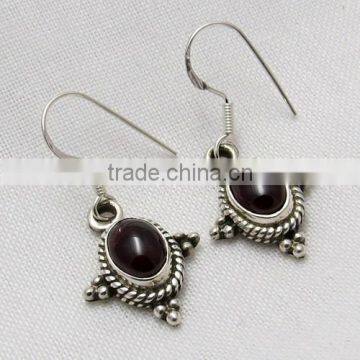 Loyal Promise Red Garnet 925 Sterling Silver Earring